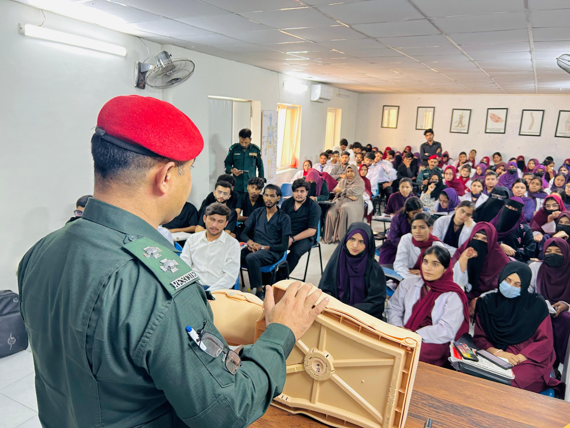 Interactive session with a full classroom